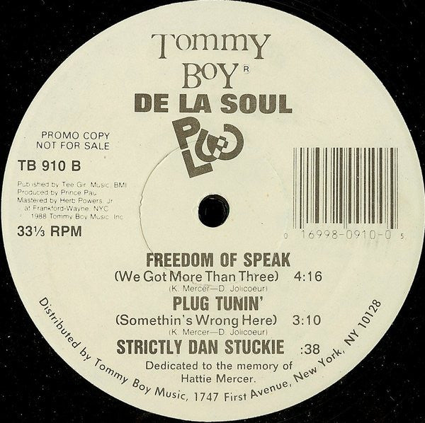 De La Soul – Plug Tunin' / Freedom Of Speak